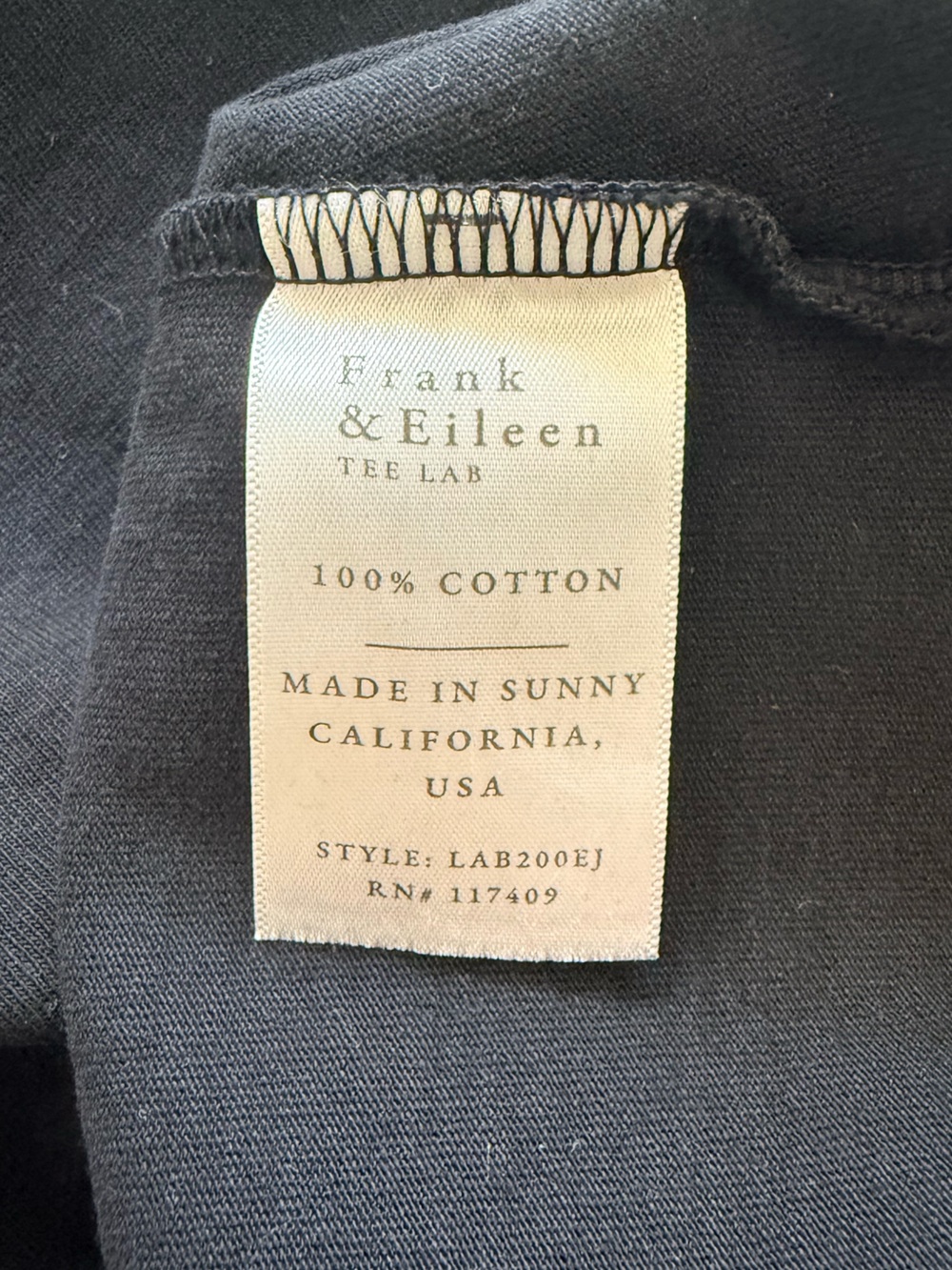 Frank & Eileen Josephine tee in British Navy size XS NEW - Picture 9 of 10